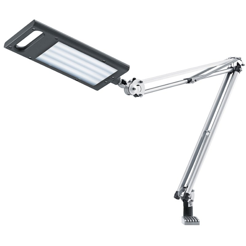 Hansa LED-bureaulamp 4 Work met voet en klem, antraciet